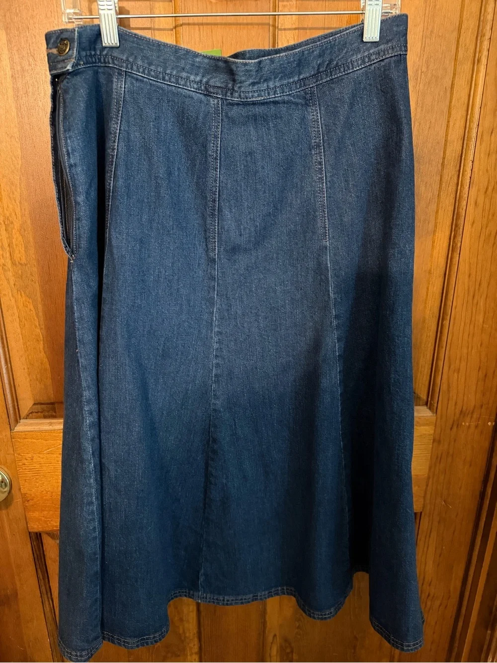 kate spade Indigo Denim Panel Midi Skirt